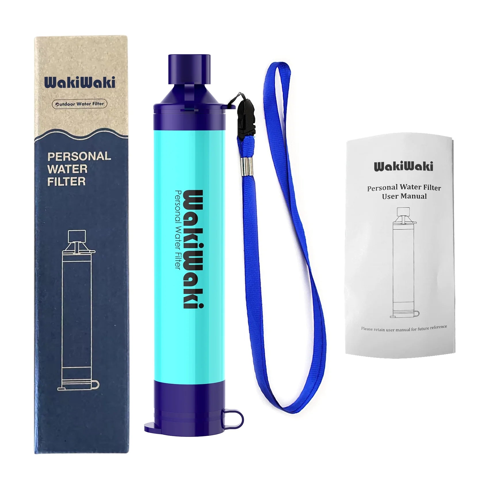 WakiWaki Personal Water Filter Straw.