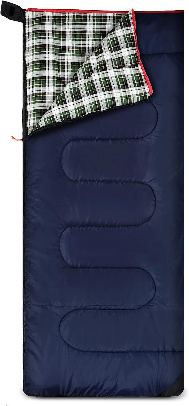 Cotton Flannel Sleeping Bag for Camping Backpacking, Adults Cold Weather Envelope Sleeping Bags with 2/3/4Lbs Filling