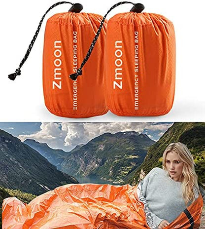 Lightweight Emergency Sleeping Bag 2 Pack