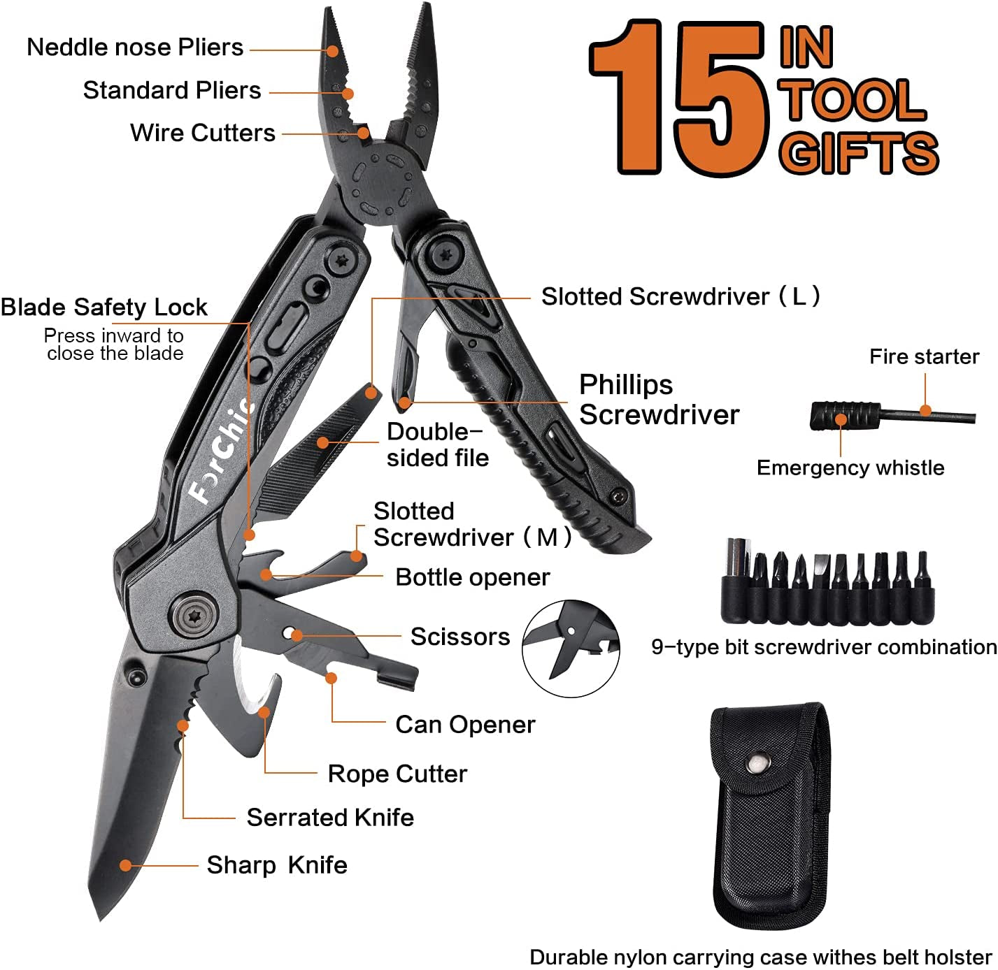 15 in 1 Multitool Pliers